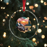 Sprint Car Dirt Track Racing Sunset Motorsports Crystal Glass Ornament - Wonder Print Shop