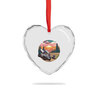 Sprint Car Dirt Track Racing Sunset Motorsports Heart Crystal Glass Ornament - Wonder Print Shop