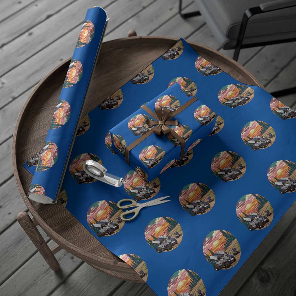 Sprint Car Dirt Track Racing Sunset Motorsports Wrapping Paper Roll - Wonder Print Shop
