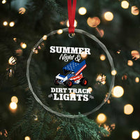 Sprint Car Racing Crystal Glass Ornament Summer Nights And Dirt Track Lights - Wonder Print Shop