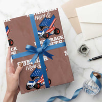 Sprint Car Racing Wrapping Paper Roll Summer Nights And Dirt Track Lights - Wonder Print Shop