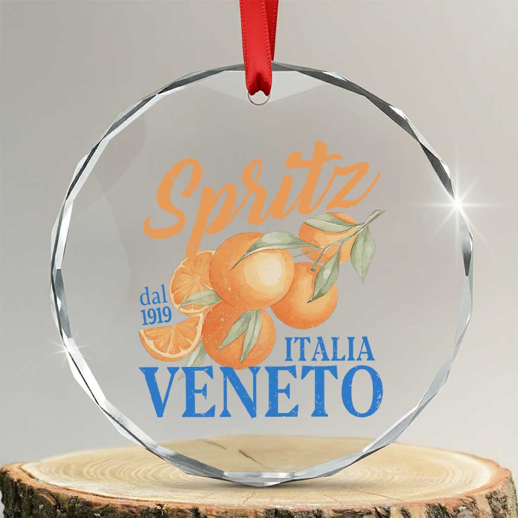 Spritz Italia Veneto Dal 1919 Crystal Glass Ornament Vintage Aperitivo Orange Italian Cocktail - Wonder Print Shop