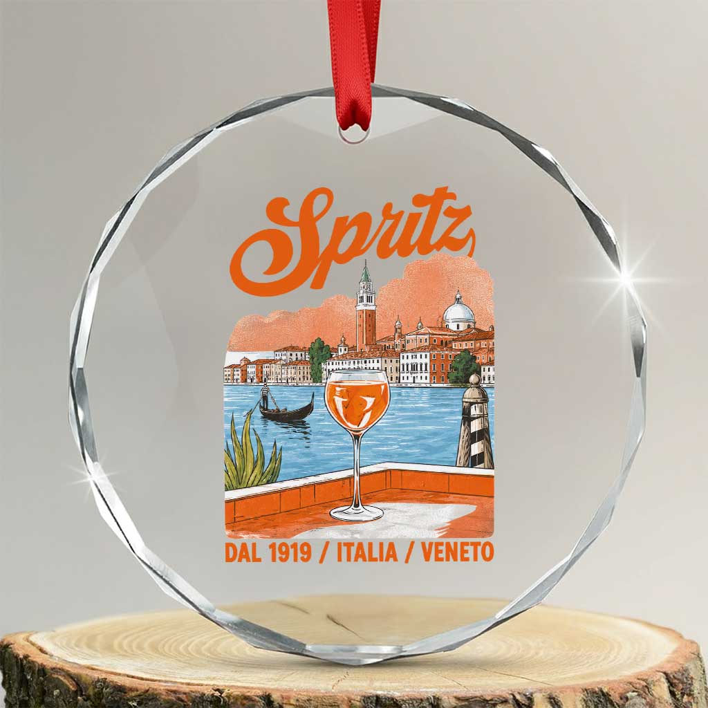 Spritz Veneto Crystal Glass Ornament Italia Vintage Orange Wine Cocktail Dal 1919
