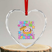 Squishy Lovers Heart Crystal Glass Ornament Dont Let Anyone Dull Your Sparkle Cute Rainbow Dumpling Graphic