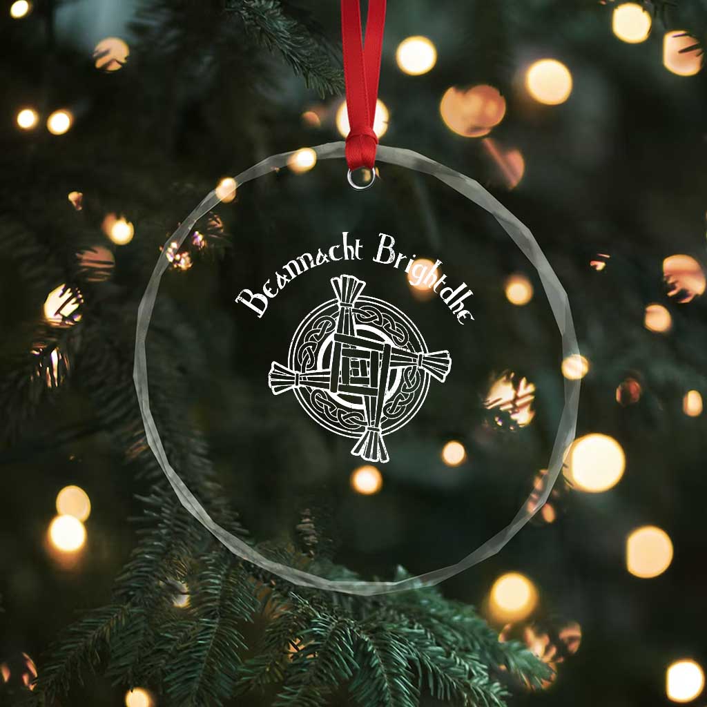 St Brigids Day Crystal Glass Ornament Beannacht Brighdhe Gaelic Irish Imbolc