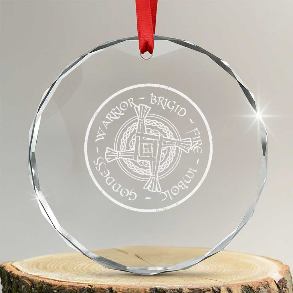 St Brigids Day Crystal Glass Ornament Warrior Brigid Fire Imbloc Goddess Gaelic Willow Cross