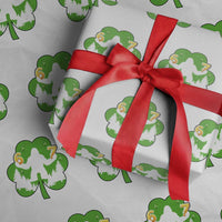 St Patricks Day Bigfoot Shamrock Wrapping Paper Roll Six Seven Meme