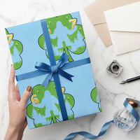 St Patricks Day Bigfoot Shamrock Wrapping Paper Roll Six Seven Meme