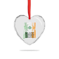 St Patrick's Day Black Irish Heart Crystal Glass Ornament Vintage American Flag Celtic Cross