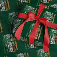St Patrick's Day Black Irish Wrapping Paper Roll Vintage American Flag Celtic Cross