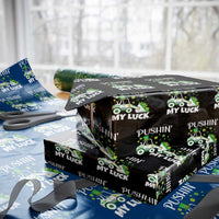 St Patricks Day Boys Truck Wrapping Paper Roll Pushing My Luck Tractor Toy Lover - Wonder Print Shop