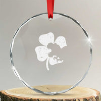 St Patricks Day Dinosaur Rex Crystal Glass Ornament Dino in Lucky Shamrock TS02