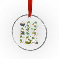 St Patricks Day Goose Crew Irish Celebration Crystal Glass Ornament