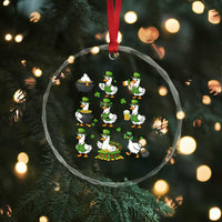 St Patricks Day Goose Crew Irish Celebration Crystal Glass Ornament