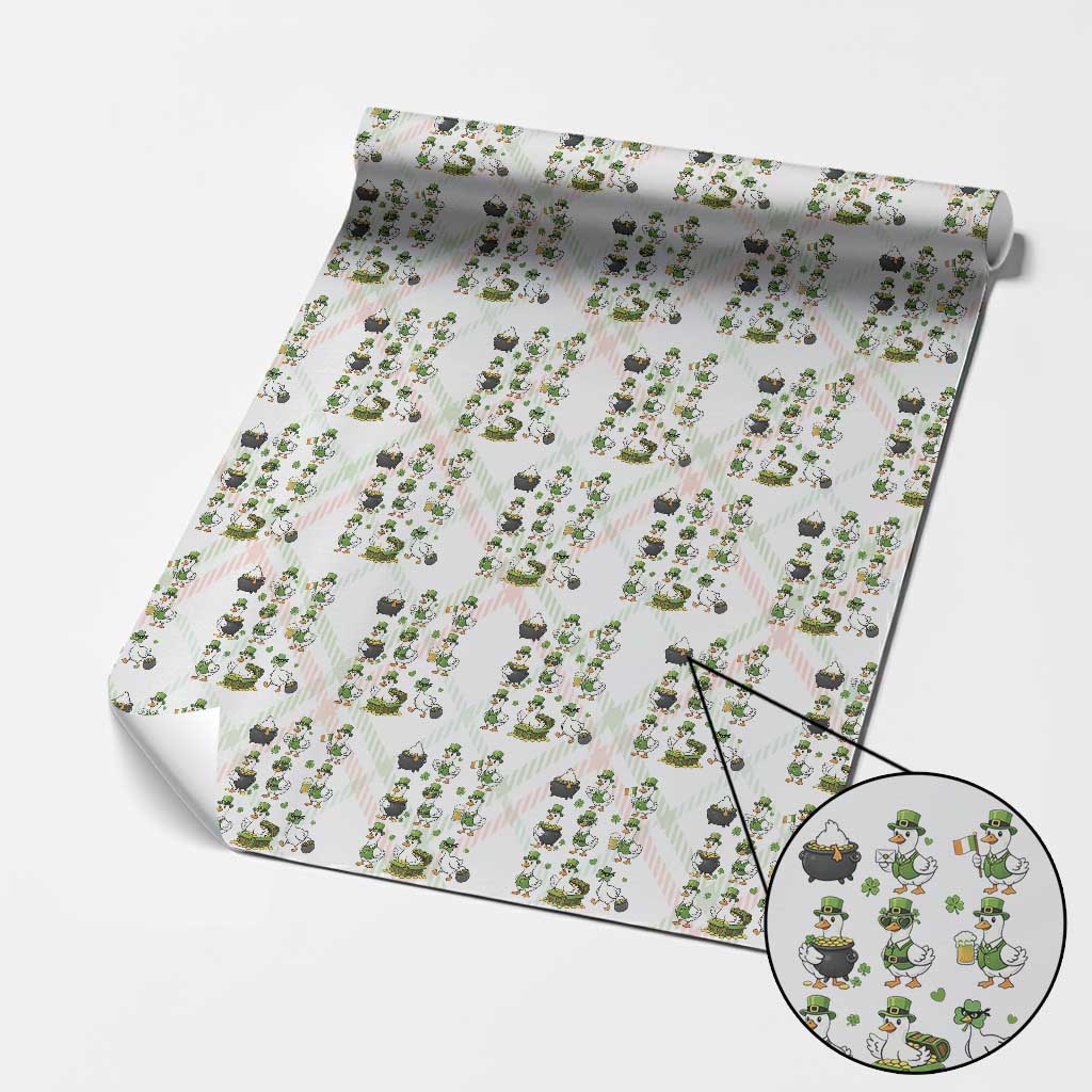 St Patricks Day Goose Crew Irish Celebration Wrapping Paper Roll