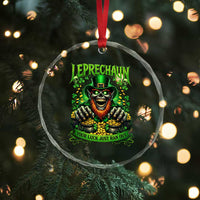St Patricks Day Horror Leprechaun Crystal Glass Ornament Your Luck Just Ran Out Creepy St Pattys Day