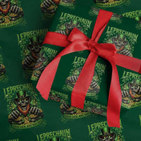 St Patricks Day Horror Leprechaun Wrapping Paper Roll Your Luck Just Ran Out Creepy St Pattys Day