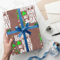 St. Patrick's Day Ice Hockey Wrapping Paper Roll Happy Saint Hat Trick's Lucky Shamrocks - Wonder Print Shop