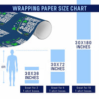 St. Patrick's Day Ice Hockey Wrapping Paper Roll Happy Saint Hat Trick's Lucky Shamrocks - Wonder Print Shop