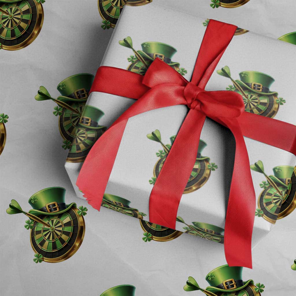 St Patricks Day Irish Darts Board Celebration Gift Wrapping Paper Roll