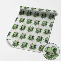 St Patricks Day Lucky Shamrock Skull Gift Wrapping Paper Roll