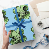 St Patricks Day Lucky Shamrock Skull Gift Wrapping Paper Roll