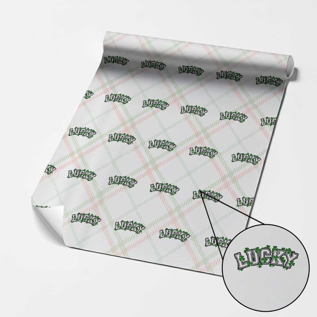 St Patricks Day Lucky Shamrock Wrapping Paper Roll Vintage Minimalist - Wonder Print Shop