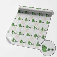 St Patricks Day Retro Gamer Eating Shamrock Lucky Gift Wrapping Paper Roll
