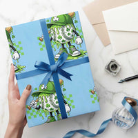 St Patricks Day Shamrock Baseball Player Gift Wrapping Paper Roll