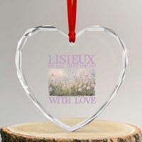 St Therese of Lisieux Heart Crystal Glass Ornament Catholic Saint Gift for Girls Orthodox Christian