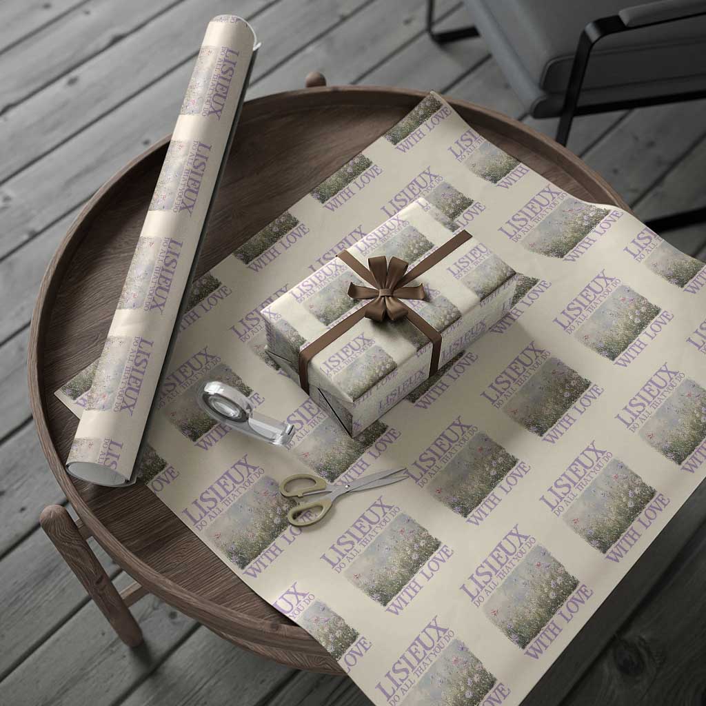 St Therese of Lisieux Wrapping Paper Roll Catholic Saint Gift for Girls Orthodox Christian