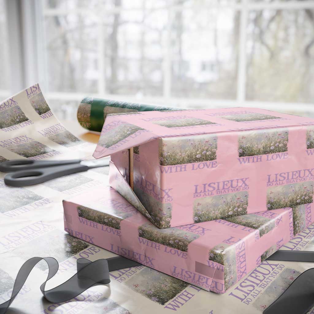 St Therese of Lisieux Wrapping Paper Roll Catholic Saint Gift for Girls Orthodox Christian