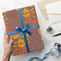 Stand Back Uncle Is Grilling Wrapping Paper Roll Funny Fathers Day BBQ