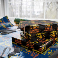 Stand Back Uncle Is Grilling Wrapping Paper Roll Funny Fathers Day BBQ