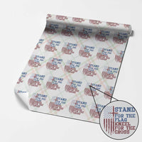 Stand For The Flag Kneel For The Cross Wrapping Paper Roll Cross US Flag American Patriotic Christian Faith 4th of July