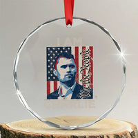 Stand With Charlie Crystal Glass Ornament Patriotic Free Speech We The People American Flag Graphic TS02
