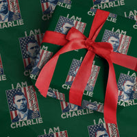 Stand With Charlie Wrapping Paper Roll Patriotic Free Speech We The People American Flag Graphic - Wonder Print Shop