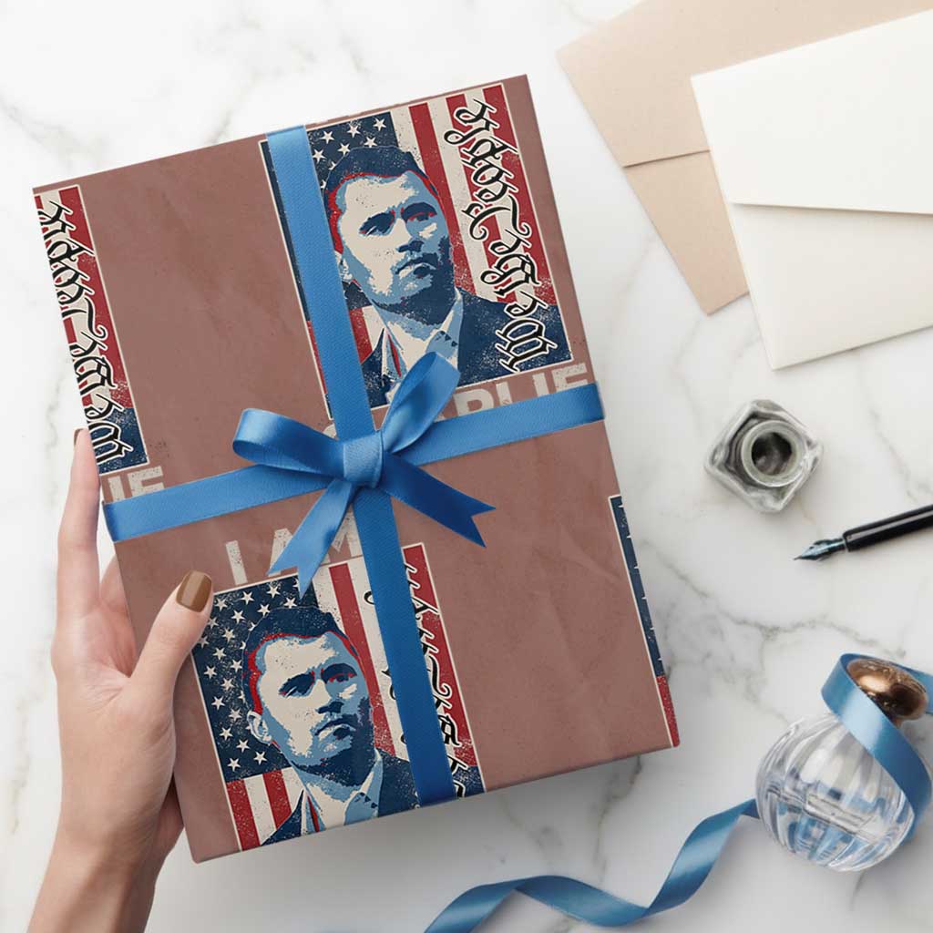 Stand With Charlie Wrapping Paper Roll Patriotic Free Speech We The People American Flag Graphic - Wonder Print Shop