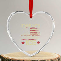 Stand With Ice Heart Crystal Glass Ornament Immigration Officers American Flag Border Patrol