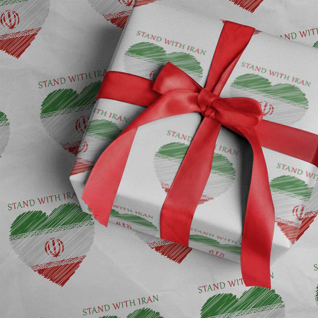 Stand With Iran Wrapping Paper Roll Anti War Political Protest Statement