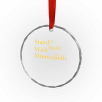 Stand With Minneapolis Crystal Glass Ornament Community And Social Justice Gift