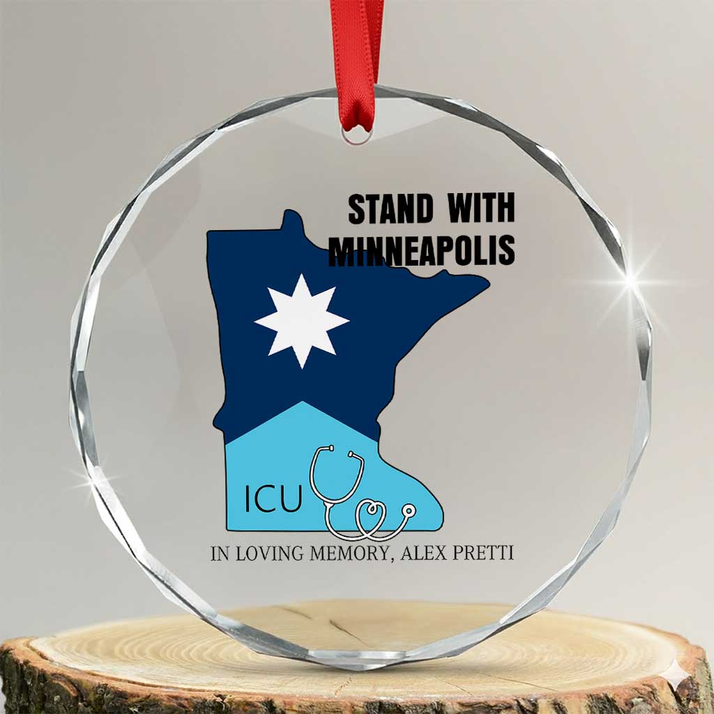 Stand With Minneapolis Crystal Glass Ornament In Loving Memory Of Alex