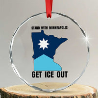 Stand With Minneapolis Crystal Glass Ornament Social Justice Support