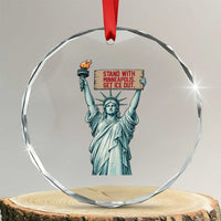Stand With Minneapolis Crystal Glass Ornament Statue Of Liberty Torch Justice Support