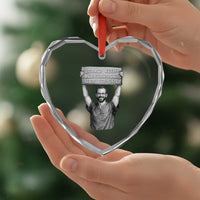 Stand With Minneapolis Heart Crystal Glass Ornament Alex Pretti Memorial ICU Nurse Support