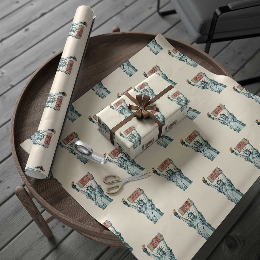 Stand With Minneapolis Wrapping Paper Roll Statue Of Liberty Torch Justice Support