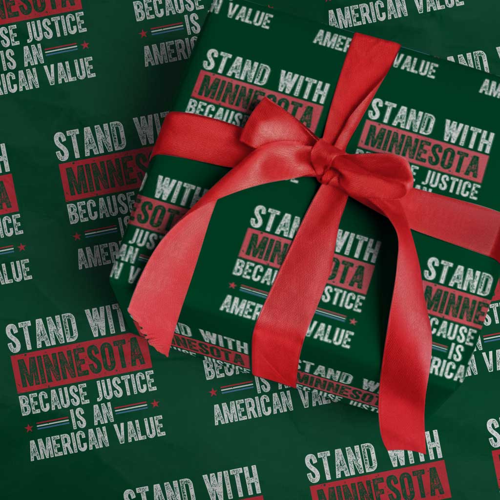 Stand With Minnesota Because Justice Is An American Value Wrapping Paper Roll Political Statement