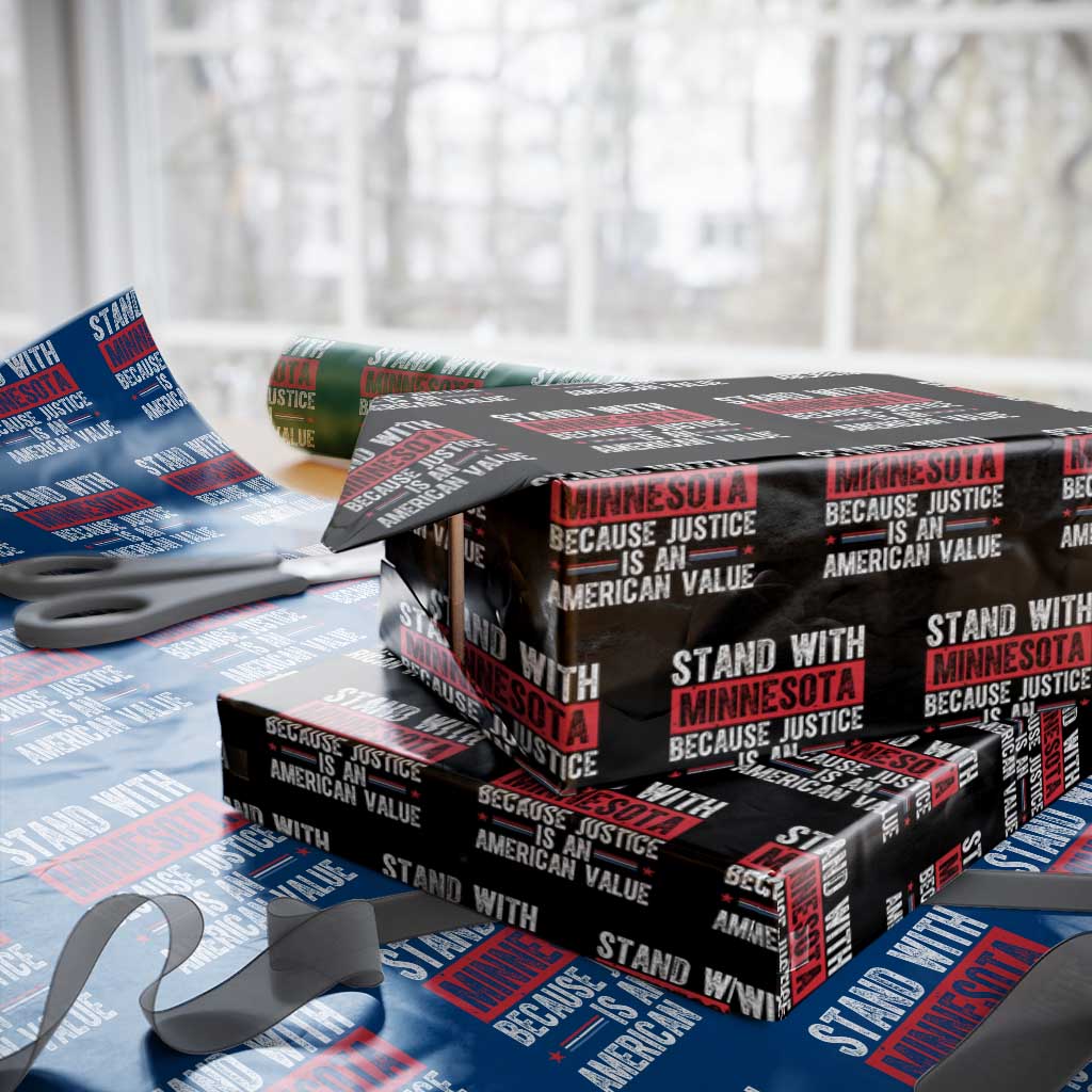 Stand With Minnesota Because Justice Is An American Value Wrapping Paper Roll Political Statement