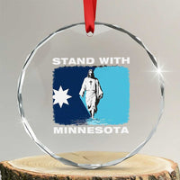 Stand with Minnesota Crystal Glass Ornament Christian Jesus Minnesota Strong Subtle Anti ICE