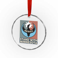 Stand With Minnesota Crystal Glass Ornament Common Loon Pride Support